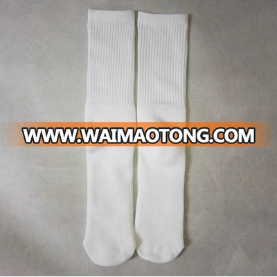 white blank sublimation socks 100 polyester socks with rib on leg