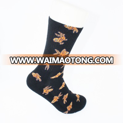 oem funny pretty animal men crew sock wholesale